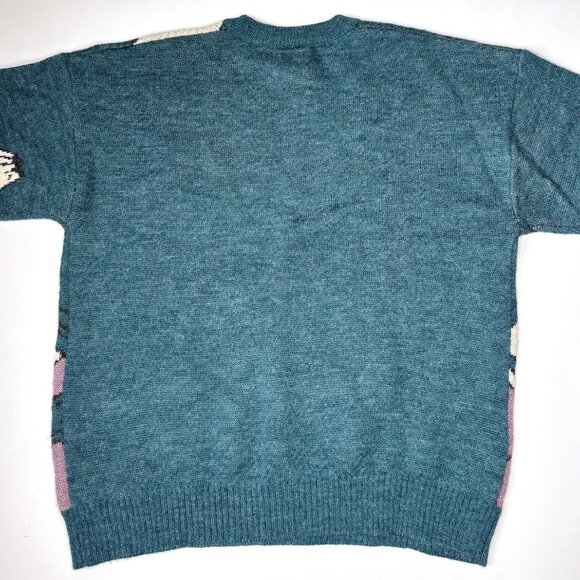 Aikawa's Tree Oversized Dinosaur Volcano Meteor Crewneck Sweater Sweater Large - Picture 4 of 8